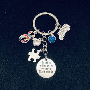 Autism ASD Special Education Teacher themed keychain